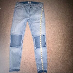 HUDSON Distressed Light Wash Jeans, Size 27